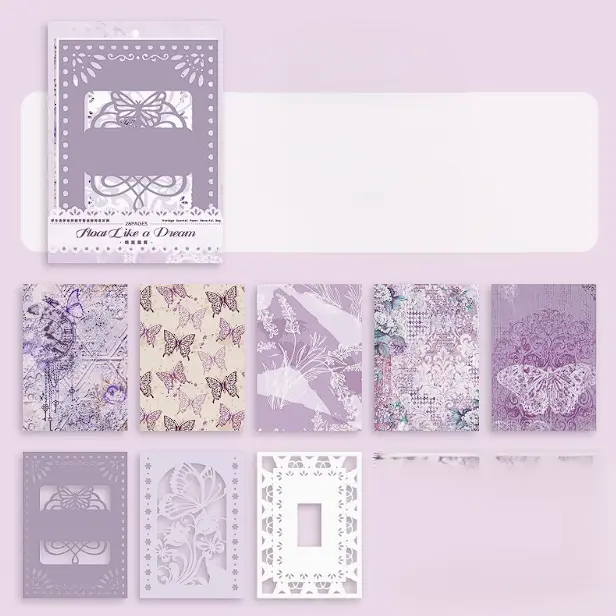 Pack de papeles estampados y troquelados