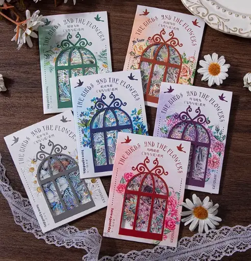 Pajaritos y flores